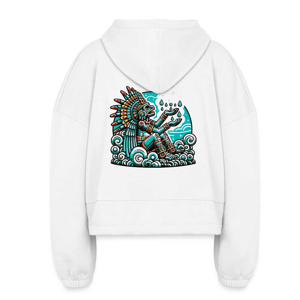 Women’s Cropped Hoodie - white