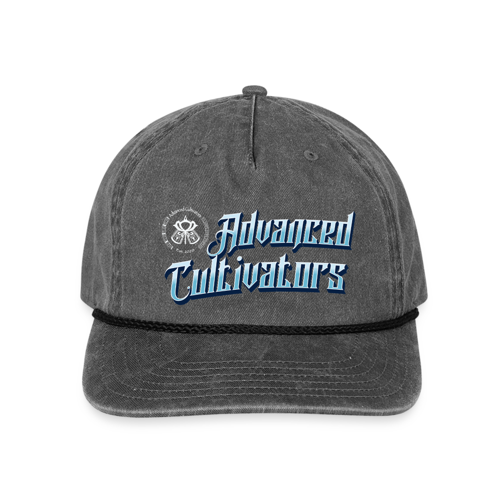 Vintage Washed Rope Cap - washed black