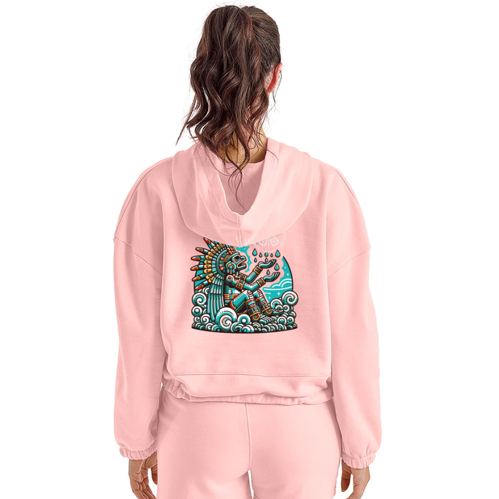 Women’s Cropped Hoodie - light pink