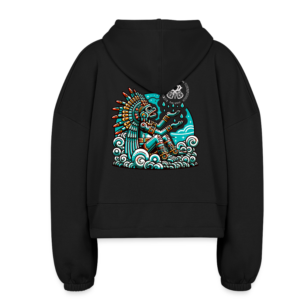 Women’s Cropped Hoodie - black