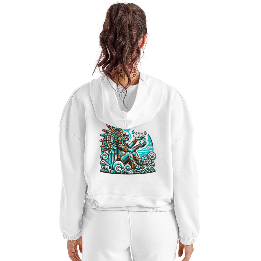 Women’s Cropped Hoodie - white