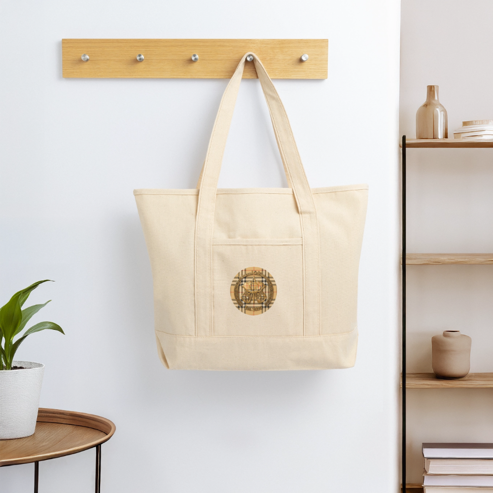 Large Canvas Deluxe Tote - natural