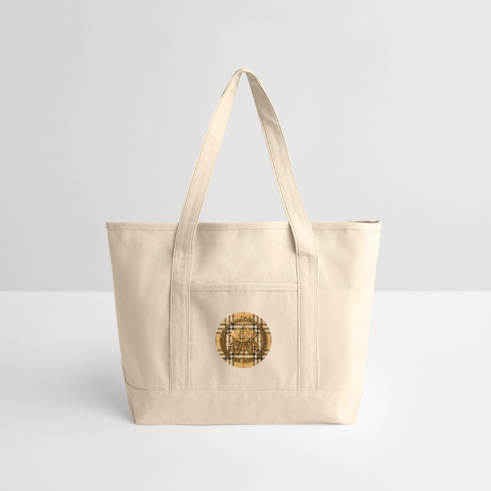 Large Canvas Deluxe Tote - natural